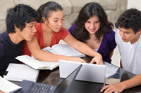 Students collaborating